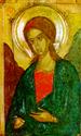 Архангел Гавриил из Деисуса. Икона из коллекции Лихачева